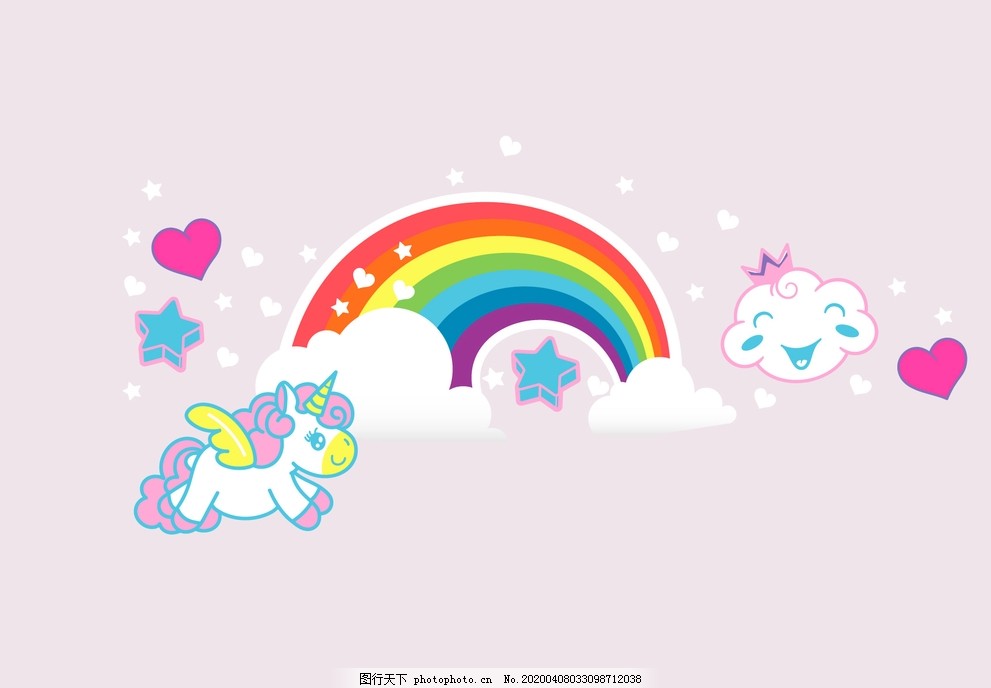 卡通彩虹图片 图行天下