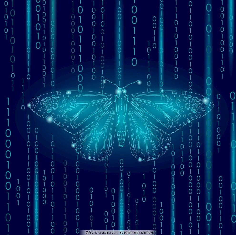 超强科技感蝴蝶背景板图片_其他_其他-图行天下素材网