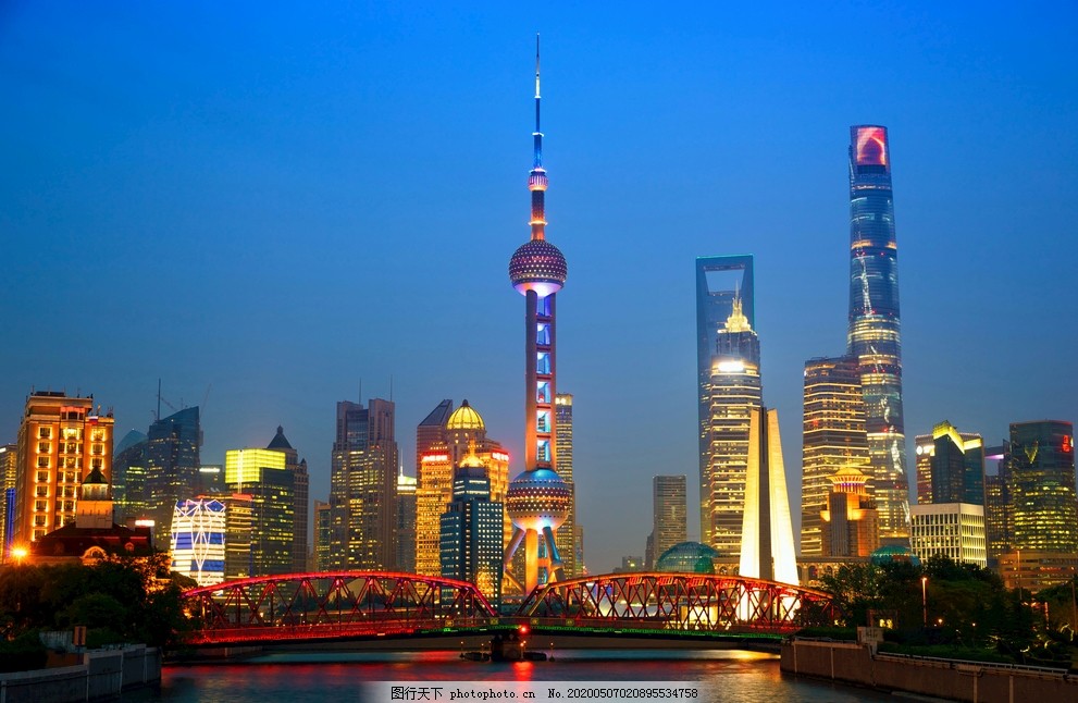 上海摩天大楼4k风景壁纸图片 其他 底纹边框 图行天下素材网