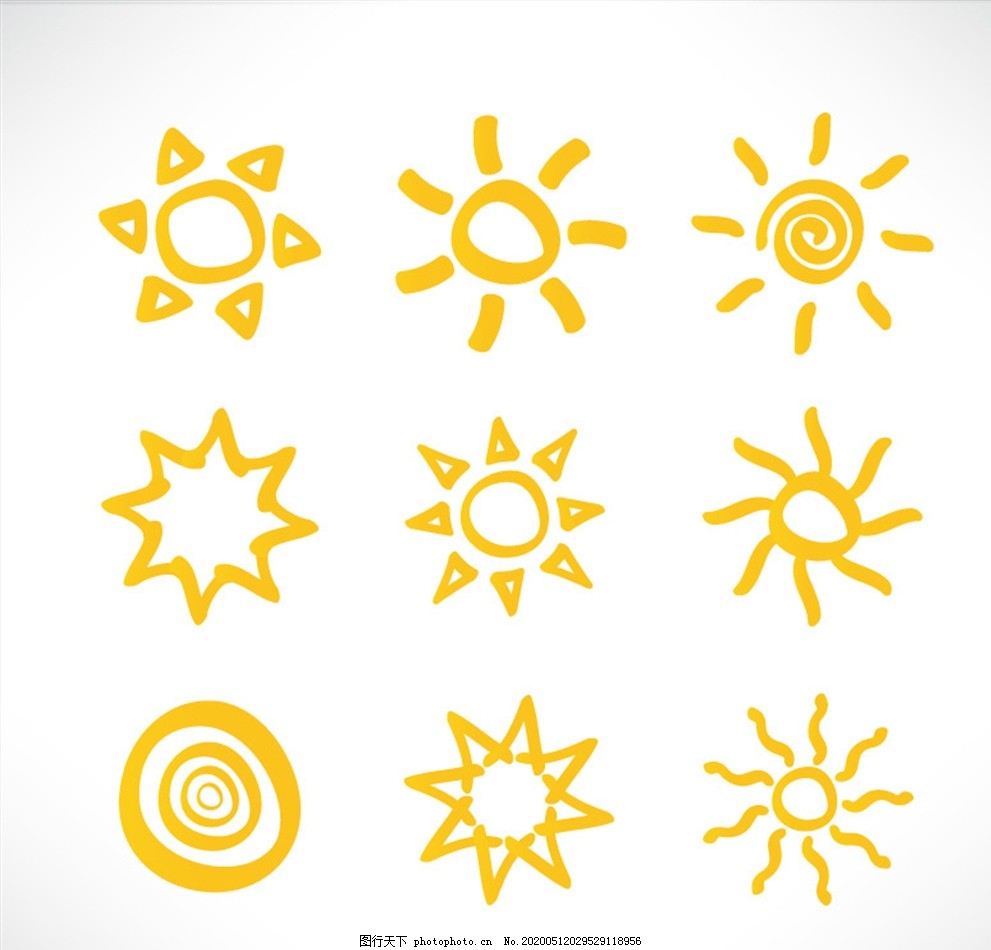 矢量卡通太阳素材图片 设计案例 广告设计 图行天下素材网