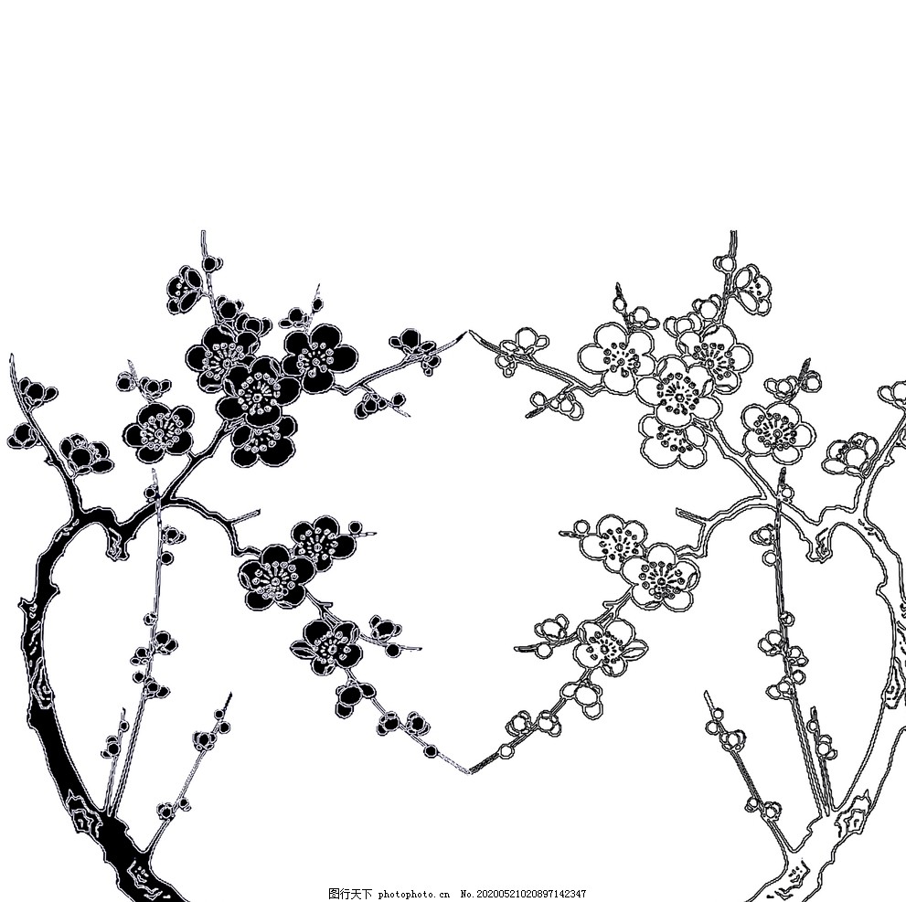 梅花图片 其他 底纹边框 图行天下素材网