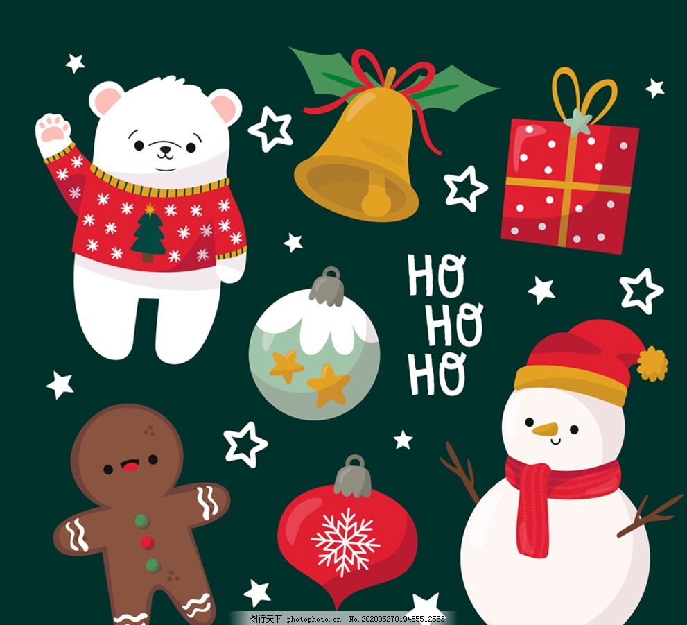圣诞节元素设计矢量素材图片_民俗人文_生活方式-图行天下素材网
