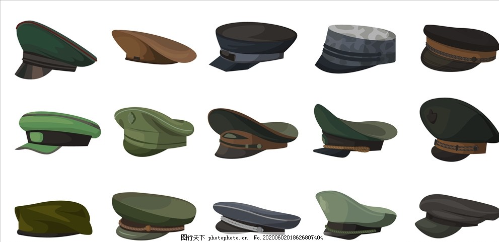 军帽图片 动漫卡通 插画绘画 图行天下素材网