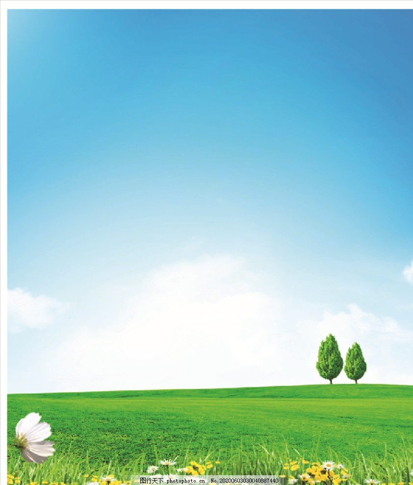 常用绿色草原背景图片 其他 海报 图行天下素材网