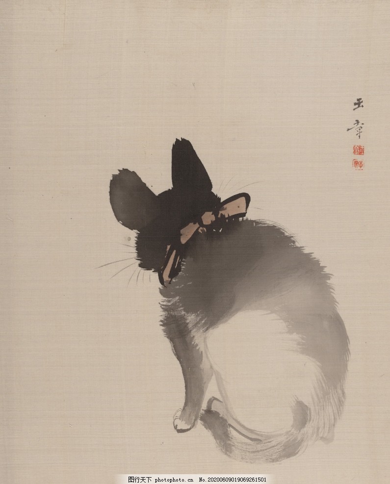 水墨绘画动物猫图片 绘画书法 文化艺术 图行天下素材网