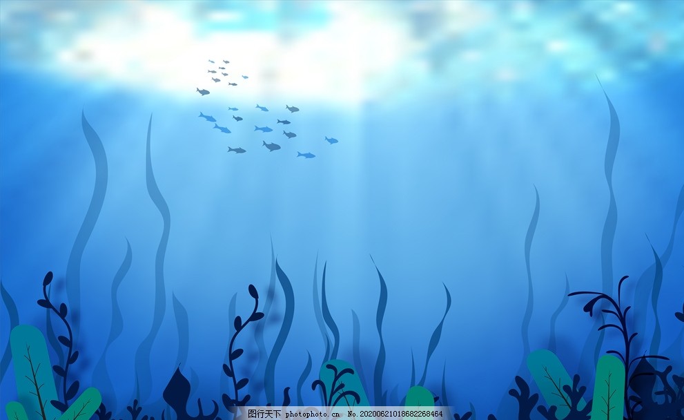 海洋背景图片 其他 动漫卡通 图行天下素材网